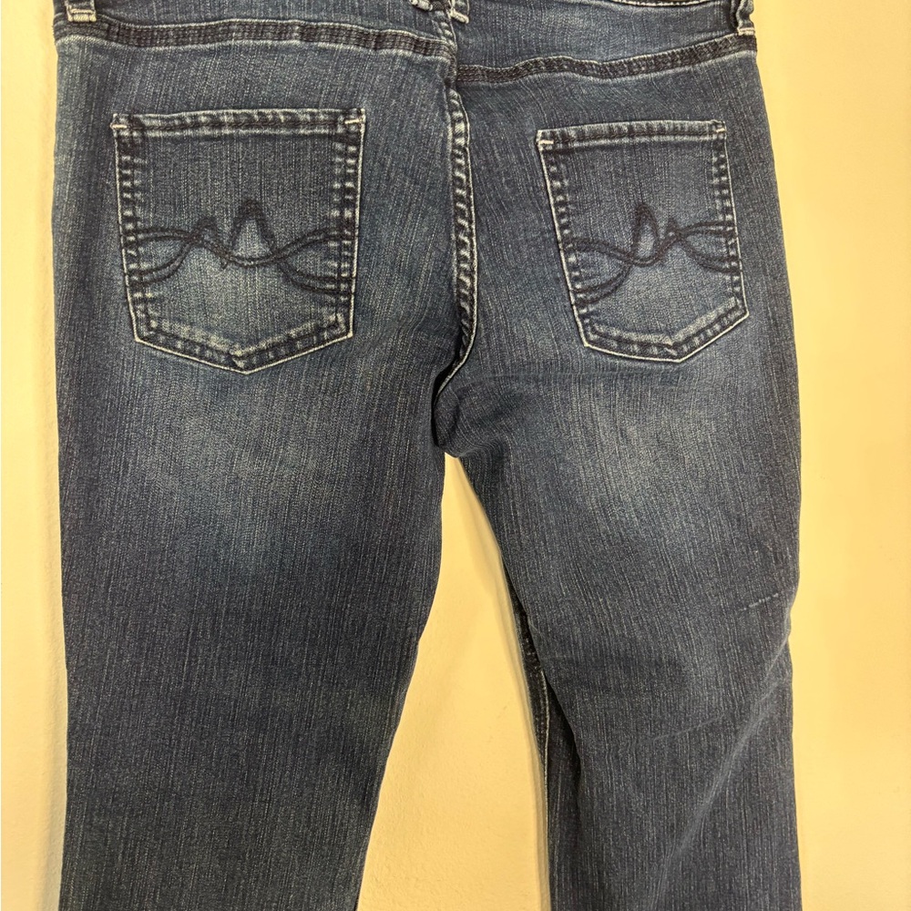 New York & Company Boot Cut Straight Classic Blue Curvy Flare Jeans sz 6 - Picture 5 of 11